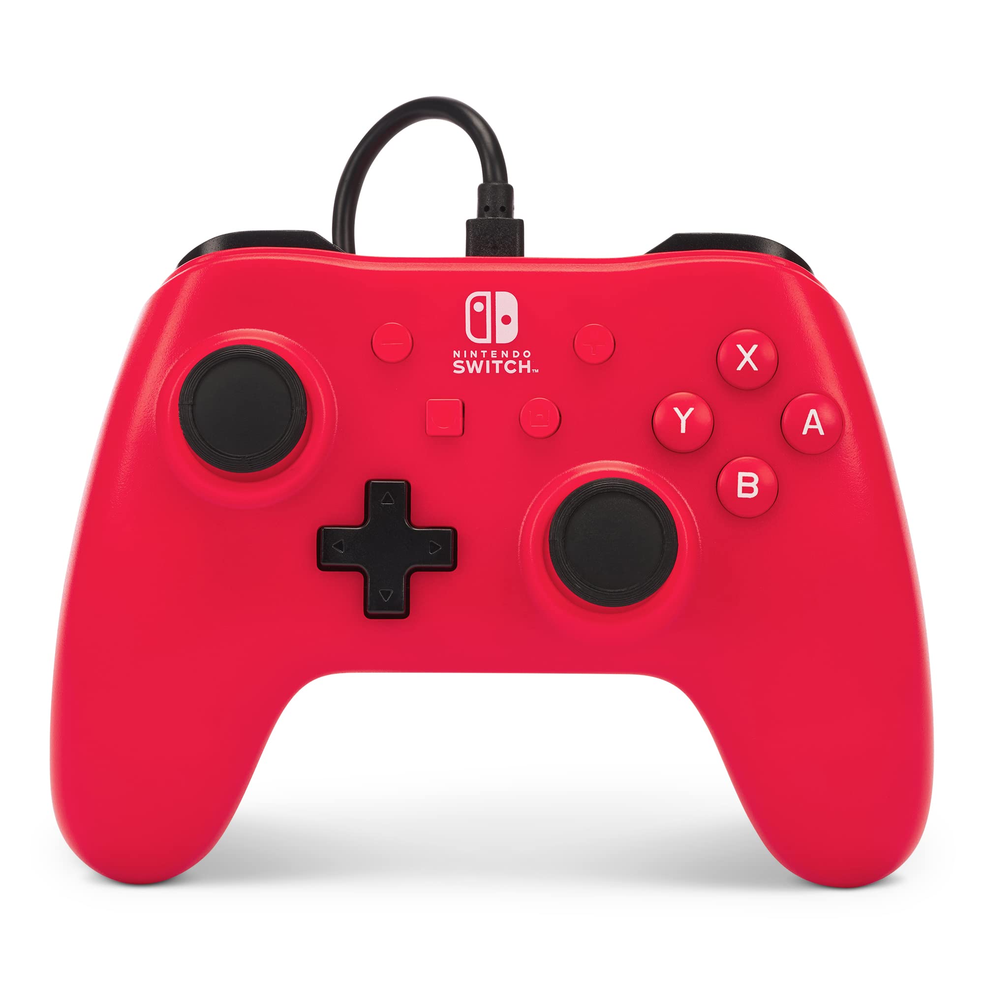 Mando Nintendo Switch Con Cable Powera Raspberry Rojo Mando Nintendo Switch Con Cable Powera Raspberry Rojo